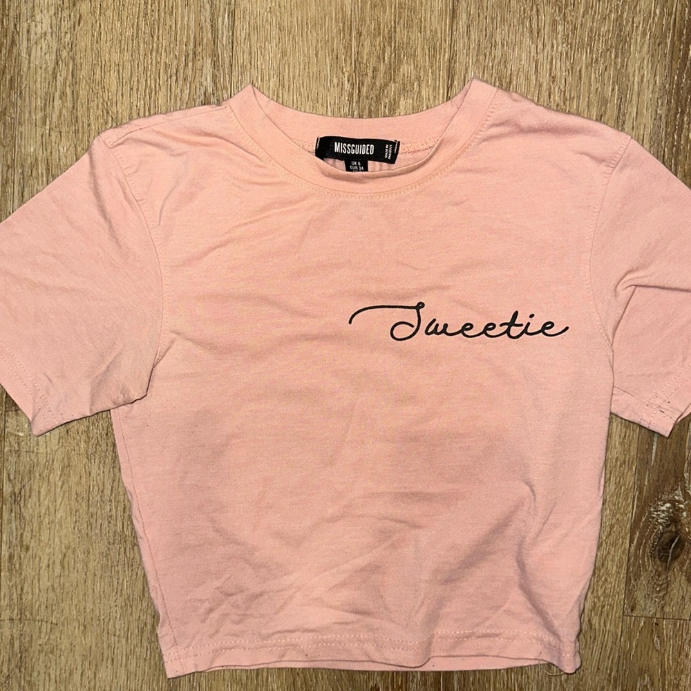 SZ 2 Pink Missguided Crop Top